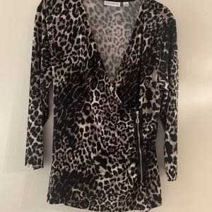 Susan Graver Animal Print Top